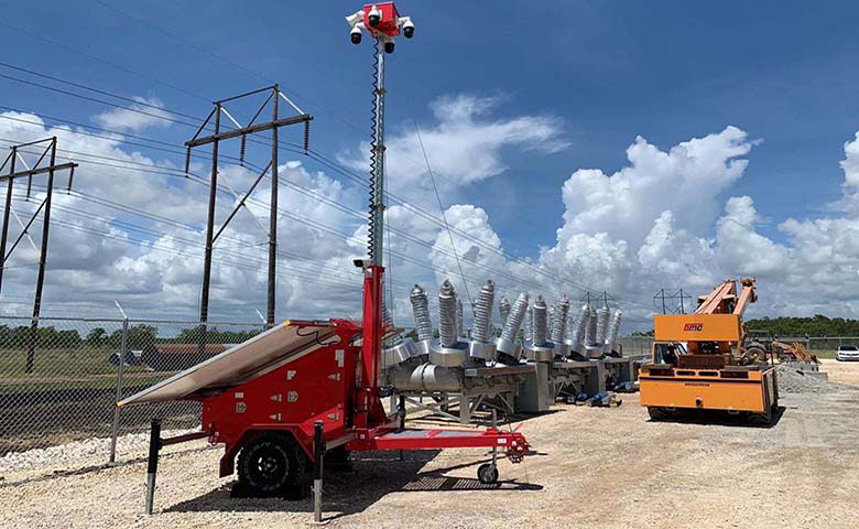 Construction site lighting and CCTV